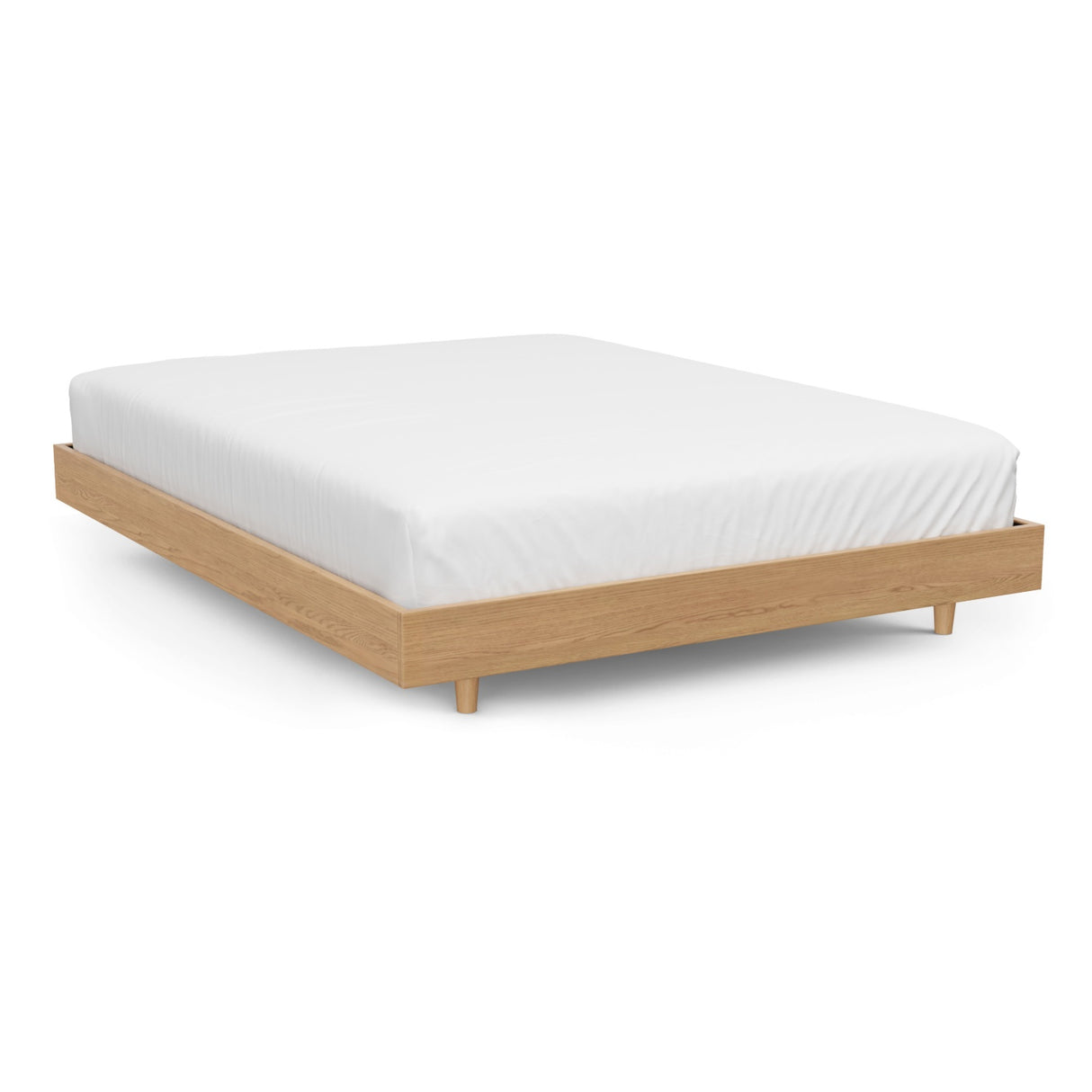 ARTICLE - Basi Queen Bed Frame - White Oak