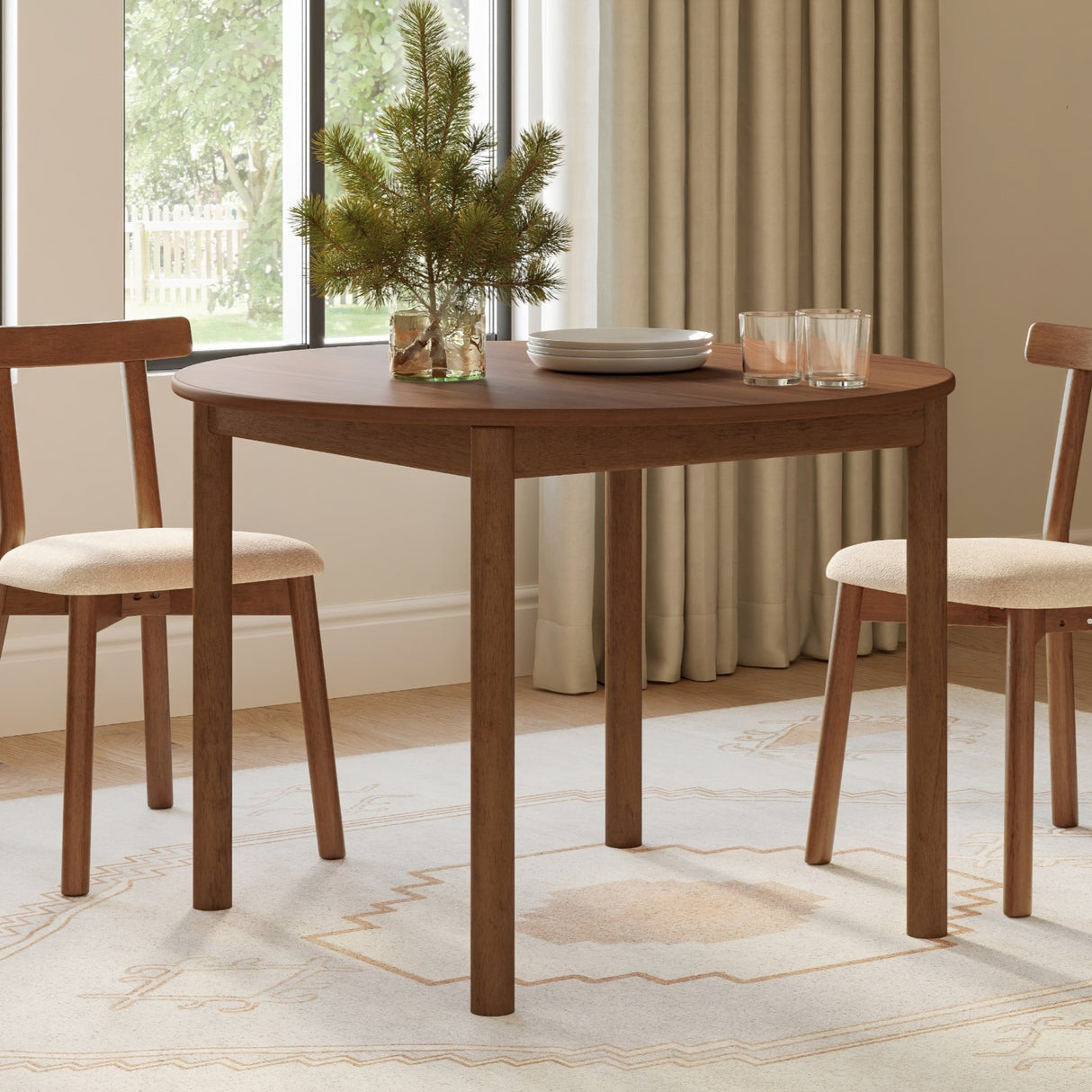 ARTICLE - Heidi 42" Round Dining Table - Walnut