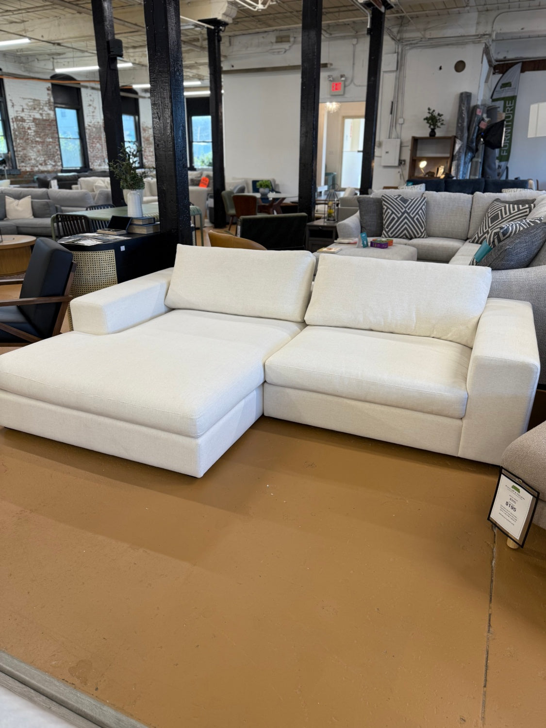ARTICLE - Beta 98" Modular Left Chaise Sectional - Quartz White