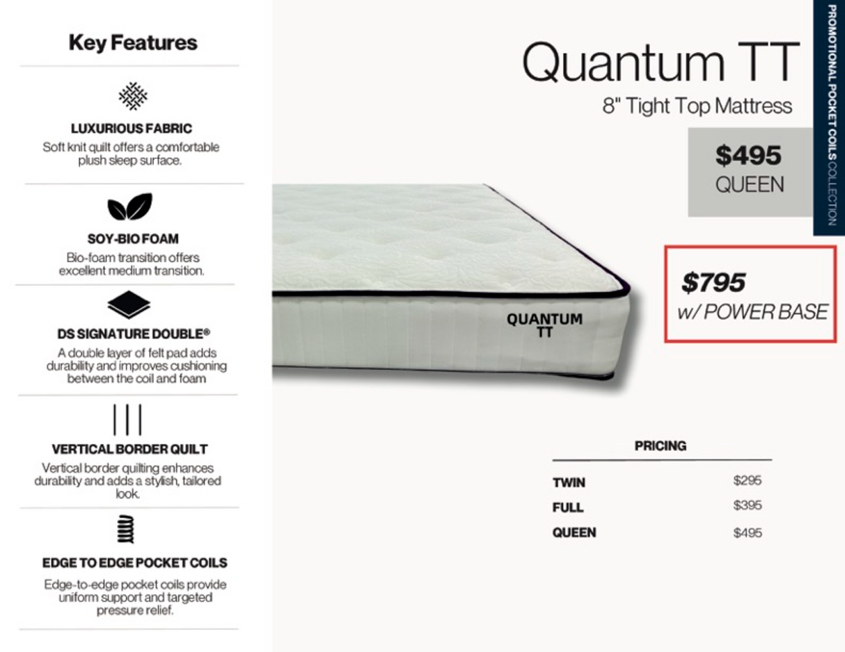 Quantum Tight Top 8" Twin Mattress - Pull Up A Couch