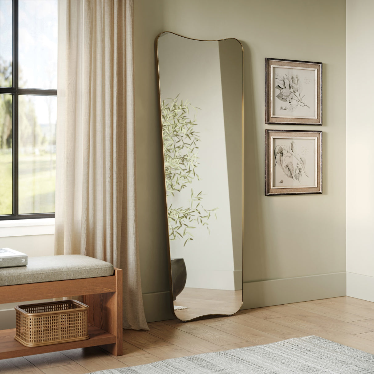 ARTICLE - Alice Floor Mirror (Brass)