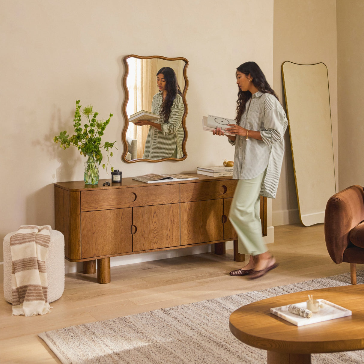 ARTICLE - Alice Floor Mirror (Brass)