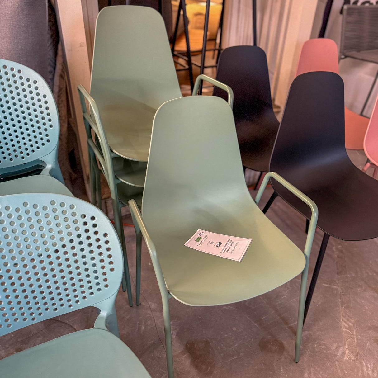 ARTICLE - Svelti Stackable Dining Armchair - Aloe Green