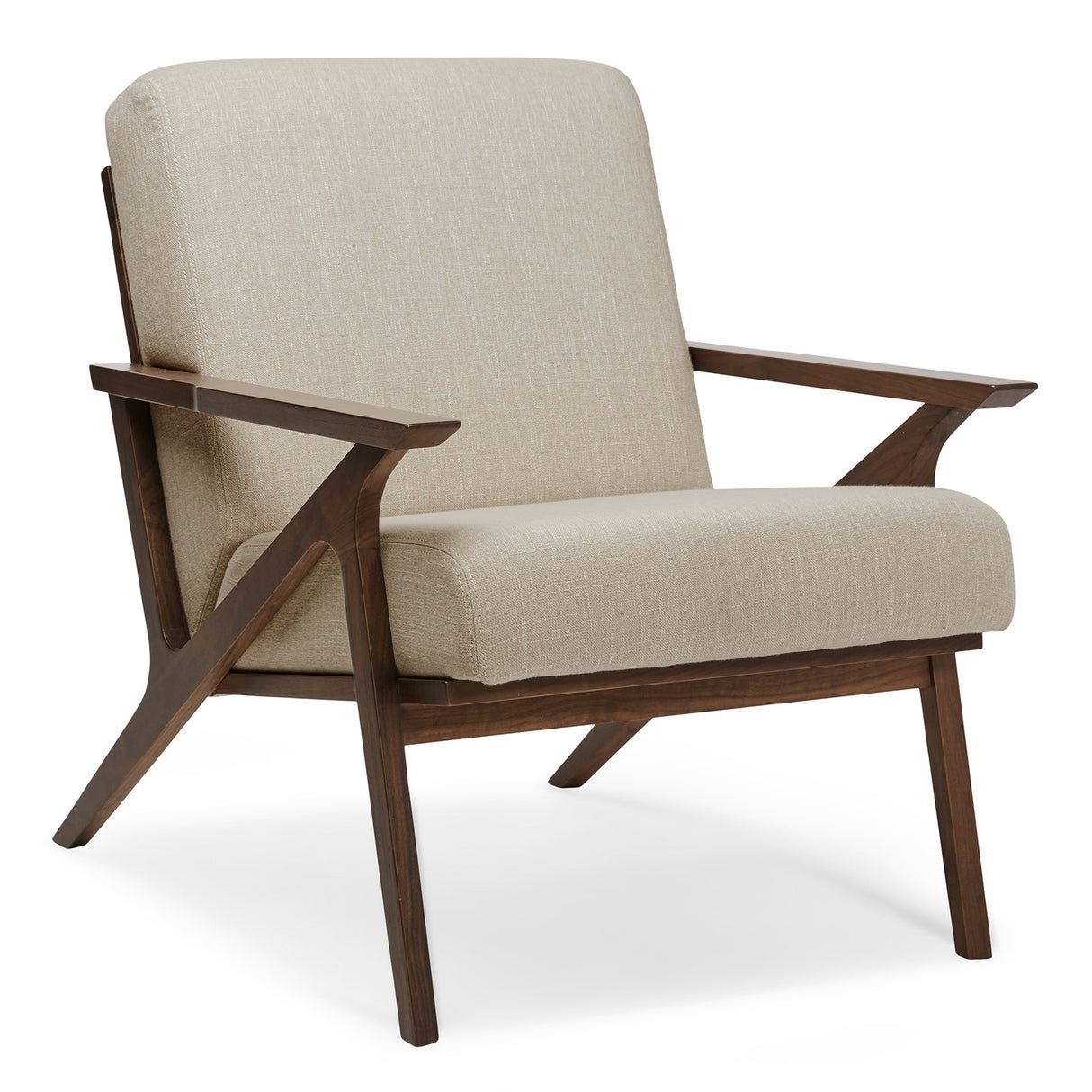 ARTICLE - Otio 26" Lounge Chair - Walnut and Welsh Taupe