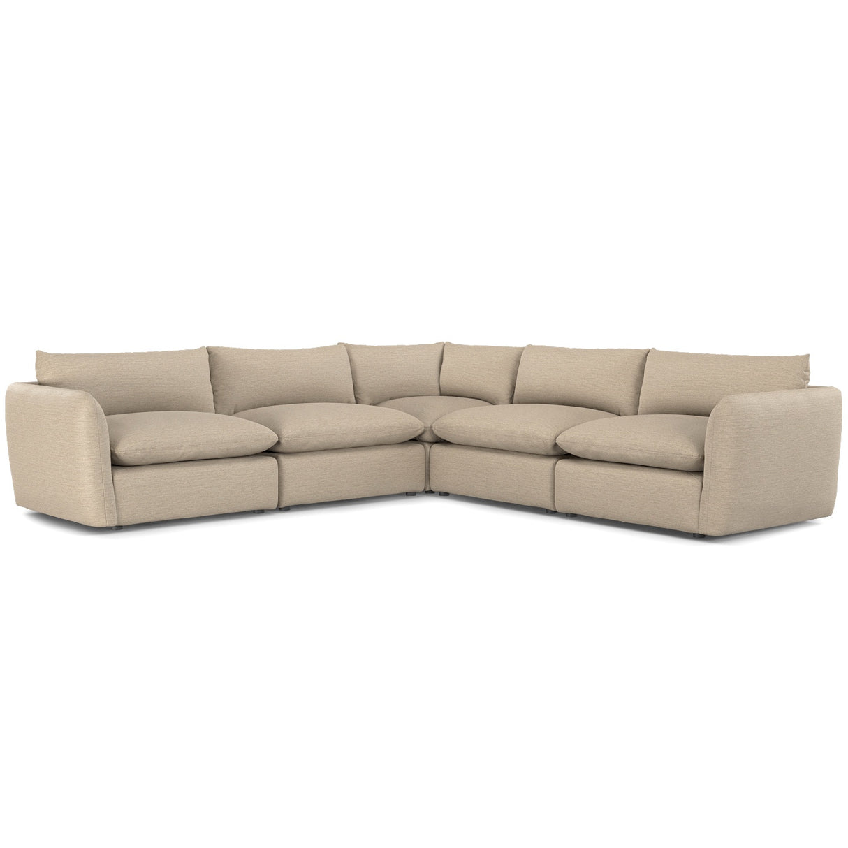 ARTICLE - Leigh 126" Modular Corner Sectional - Silver Taupe
