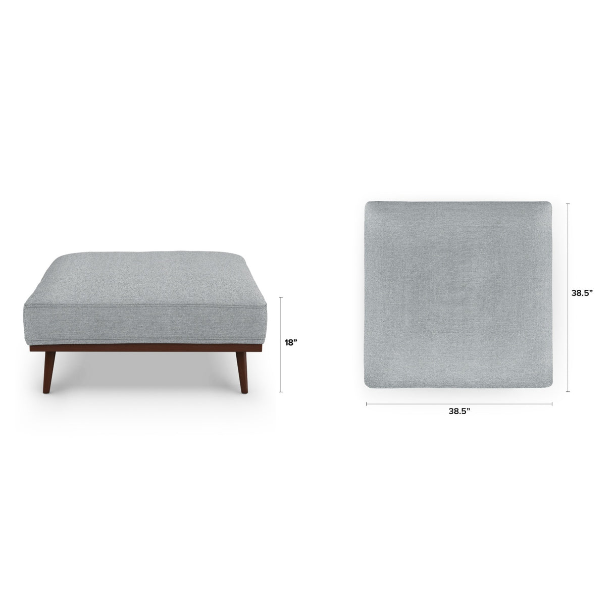 ARTICLE - Rhett 38.5" Ottoman - Harbor Gray