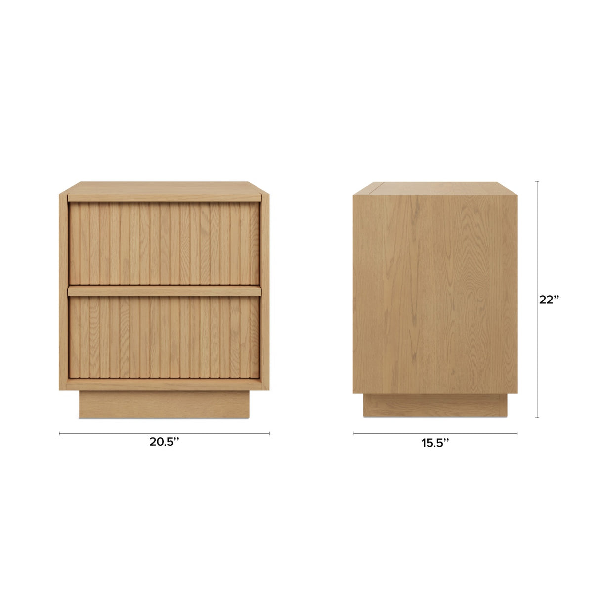 ARTICLE - Kouva 2-Drawer Nightstand - Natural Oak