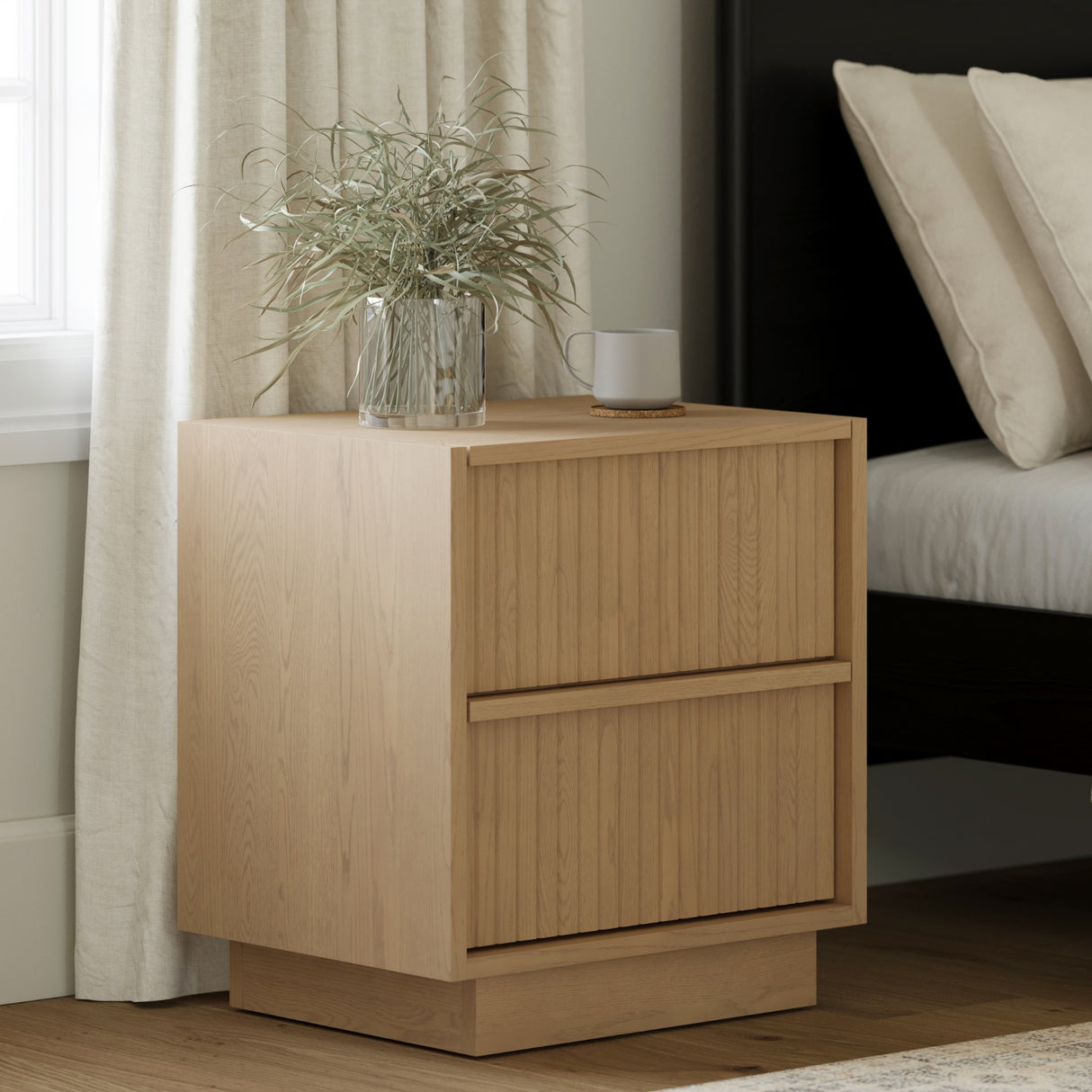 ARTICLE - Kouva 2-Drawer Nightstand - Natural Oak