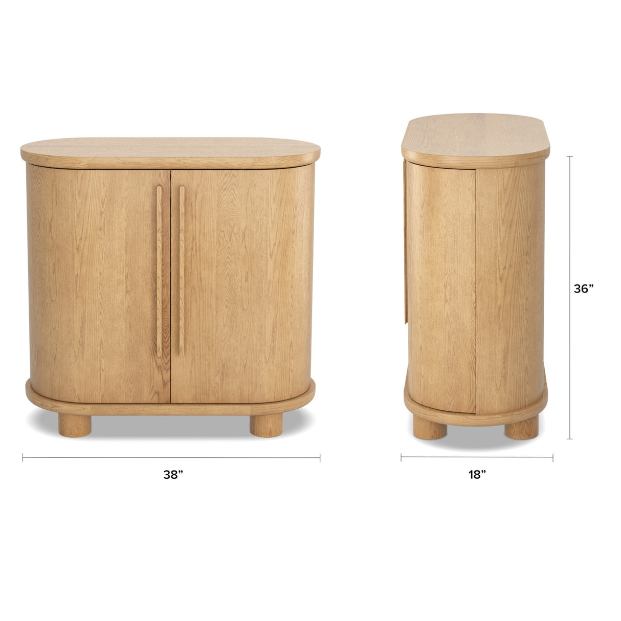 ARTICLE - Jens 38 Bar Cabinet - White Oak