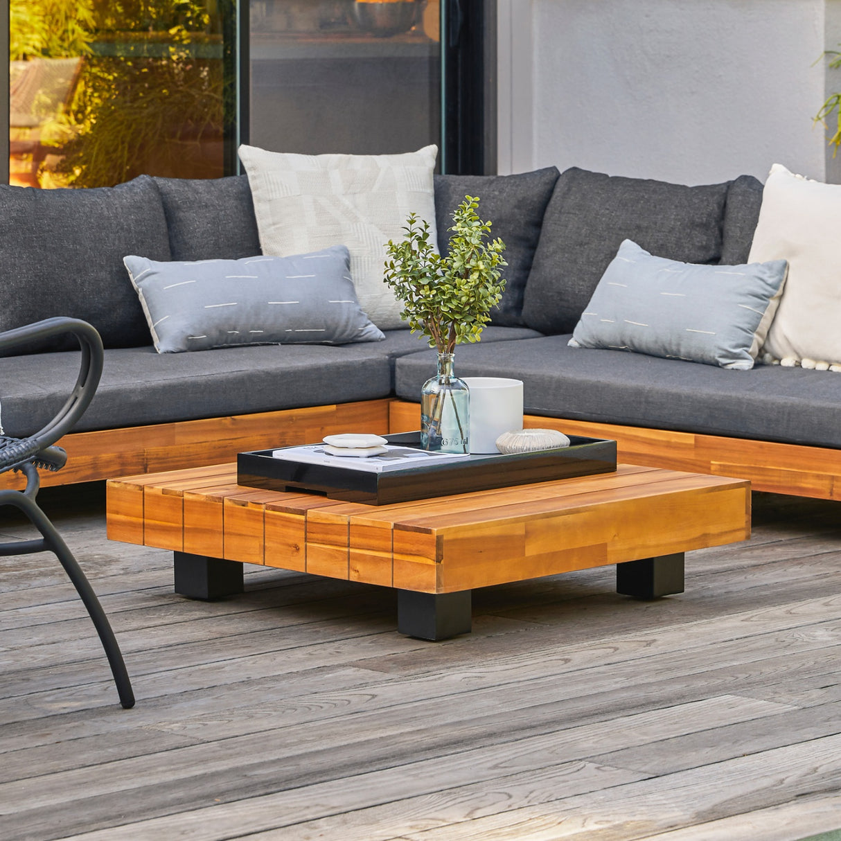 ARTICLE - Lubek 32.5" Outdoor Coffee Table - Tuscan Brown