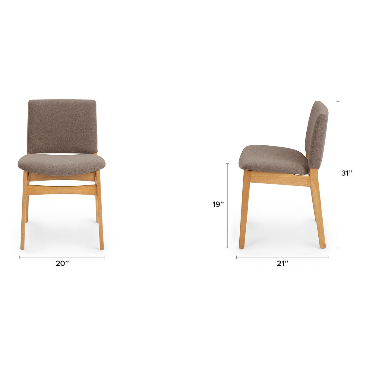 ARTICLE - Nosh Dining Chair - Oak and Ratine Brown