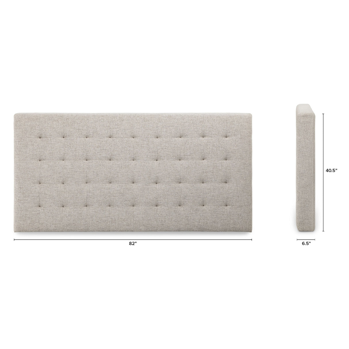ARTICLE -Sven King Tufted Headboard - Birch Ivory