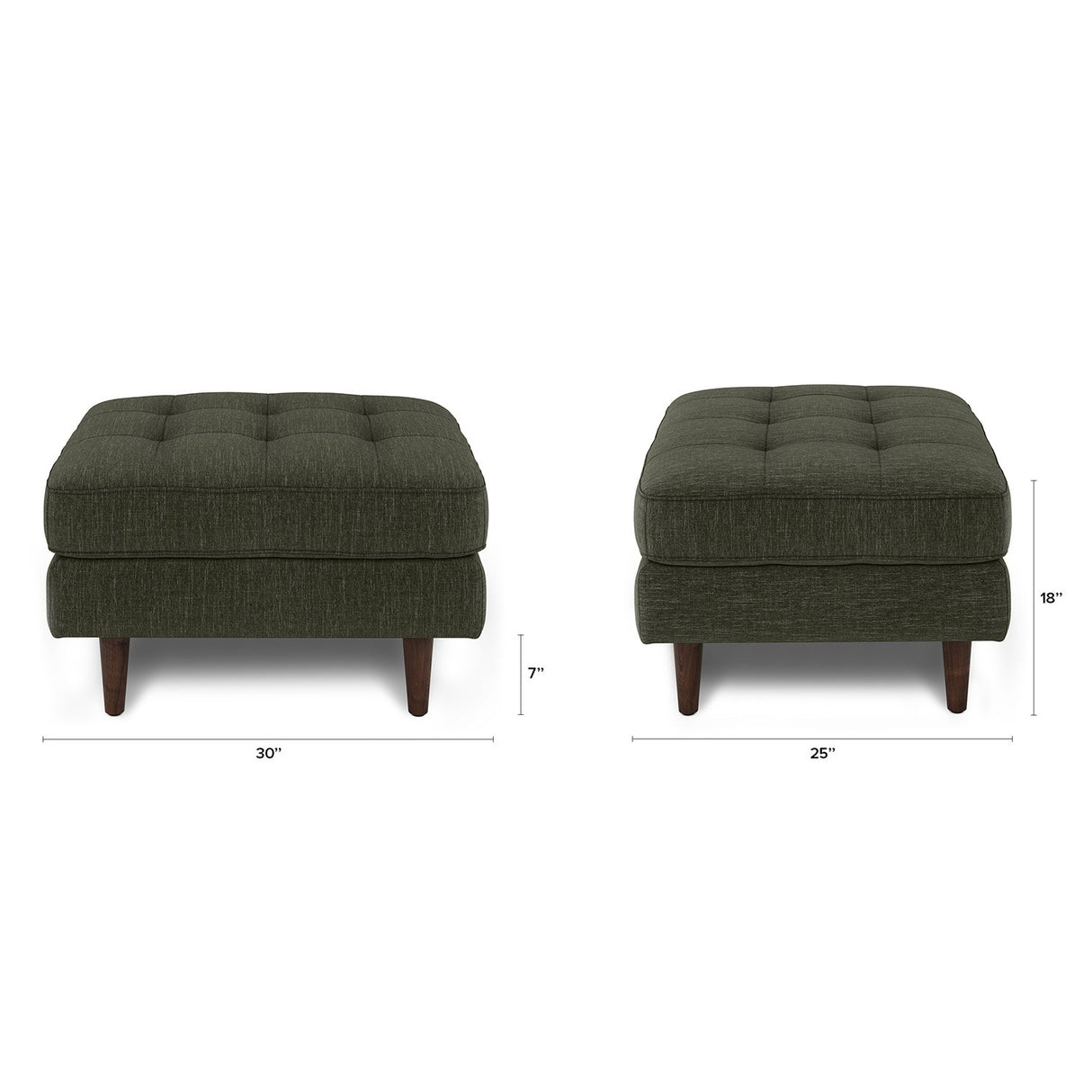 ARTICLE - Sven 30" Ottoman - Fir Green