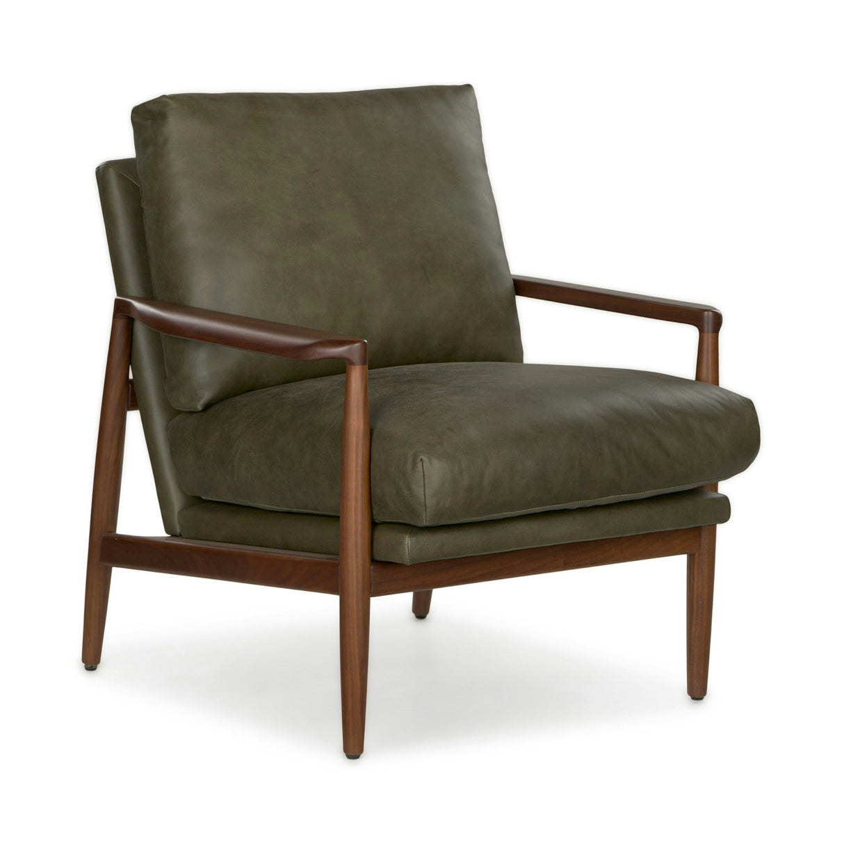 ARTICLE - Bavel 28.5" Leather Lounge Chair - Charme Green