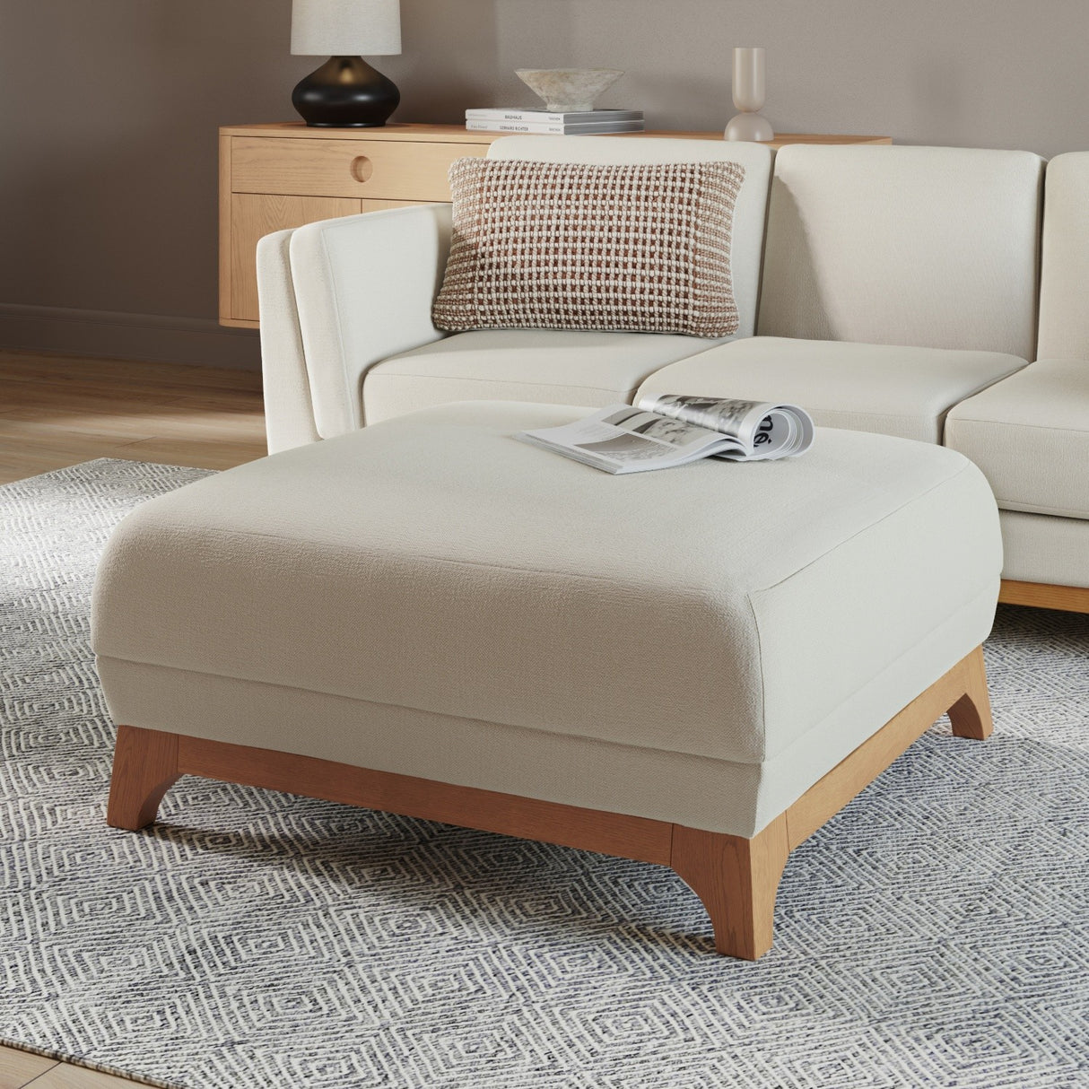 ARTICLE - Ceni 35" Ottoman - Buckler Ivory