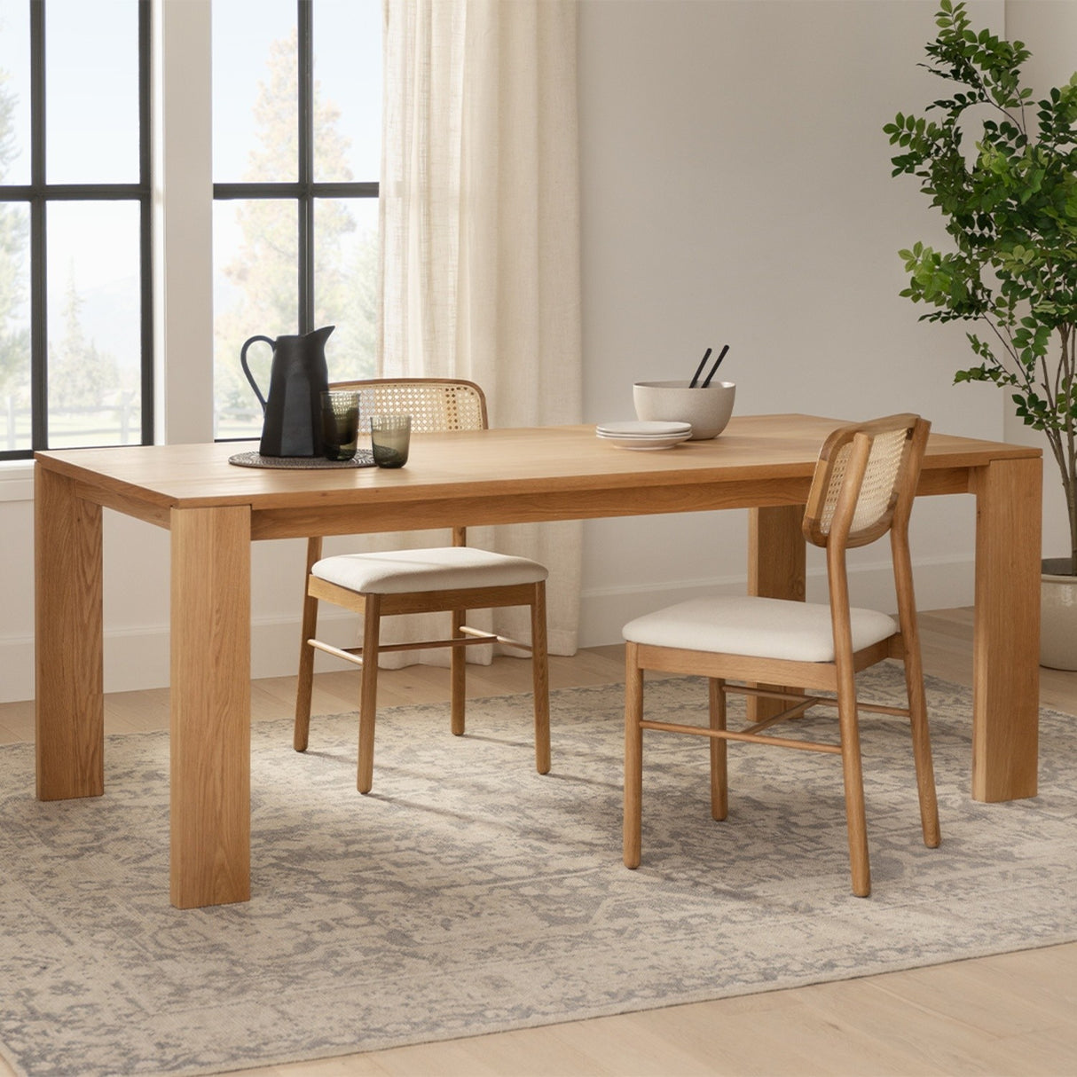 ARTICLE - Dako 76.75" Dining Table - Natural Oak