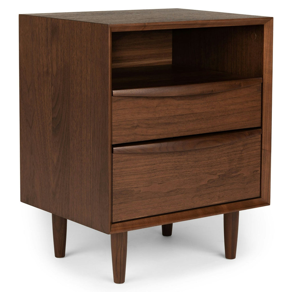ARTICLE - Lenia 2-Drawer Nightstand - Walnut