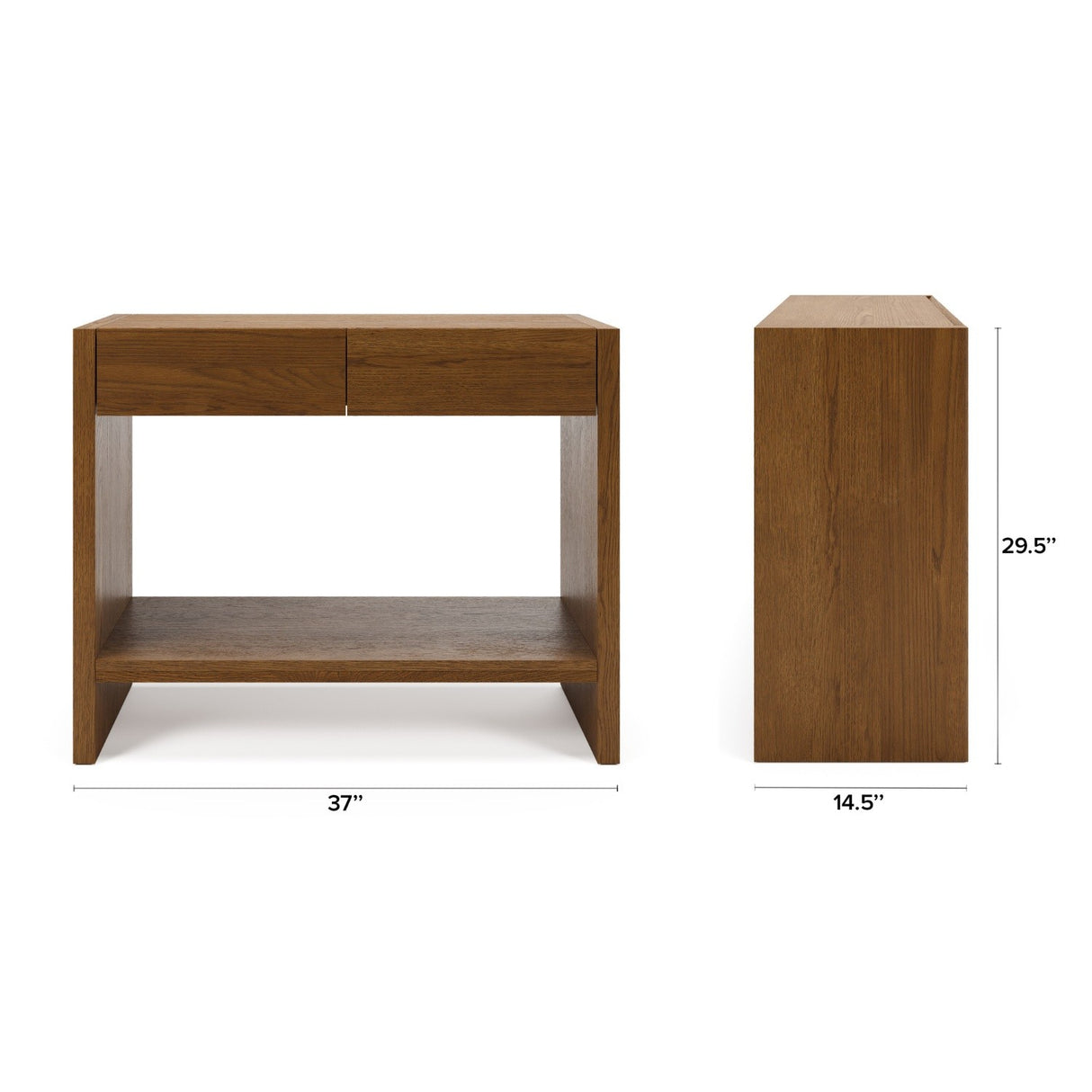 ARTICLE - Leif 37" Storage Console - Smoked Oak