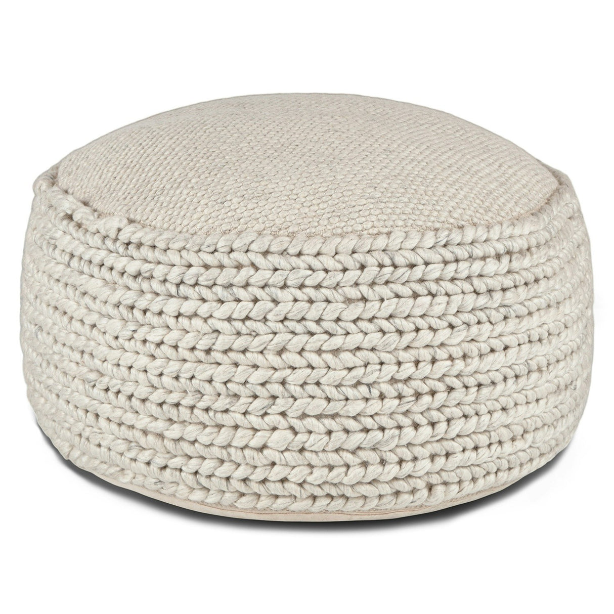 ARTICLE - Hira 30" Pouf - Natural Ivory