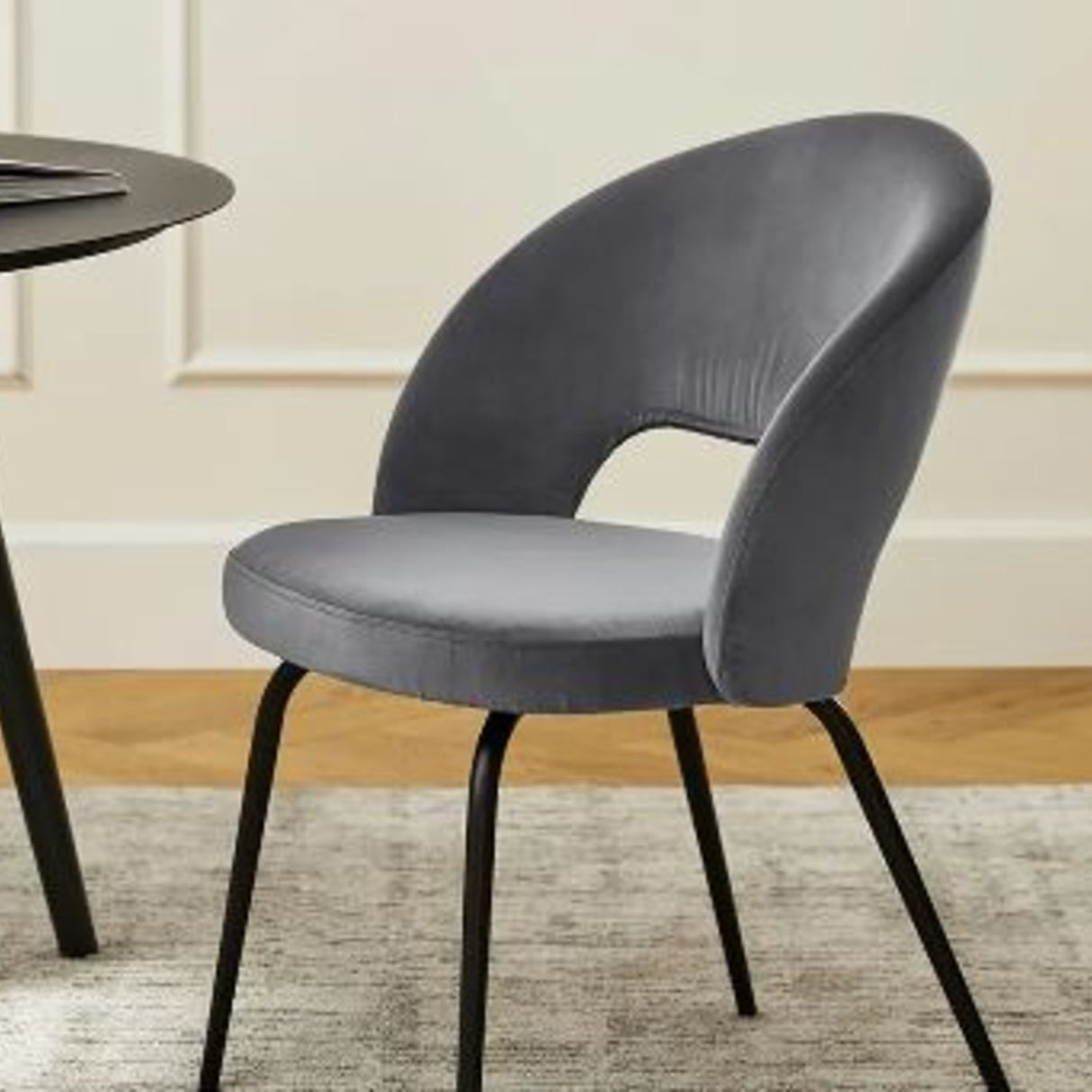 ARTICLE - Kapp Velvet Dining Chair - Plush Pacific Charcoal