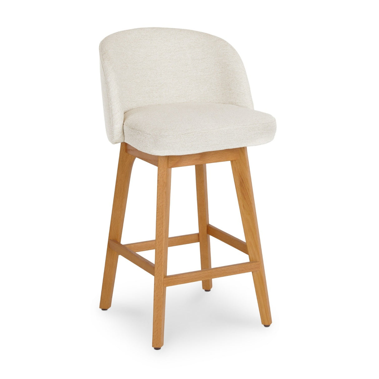 ARTICLE - Alta Swivel Counter Stool - Oak and Camellia Ivory