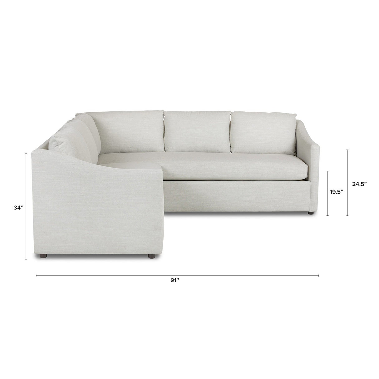ARTICLE - Landry 91" Corner Sectional - Napa Dove