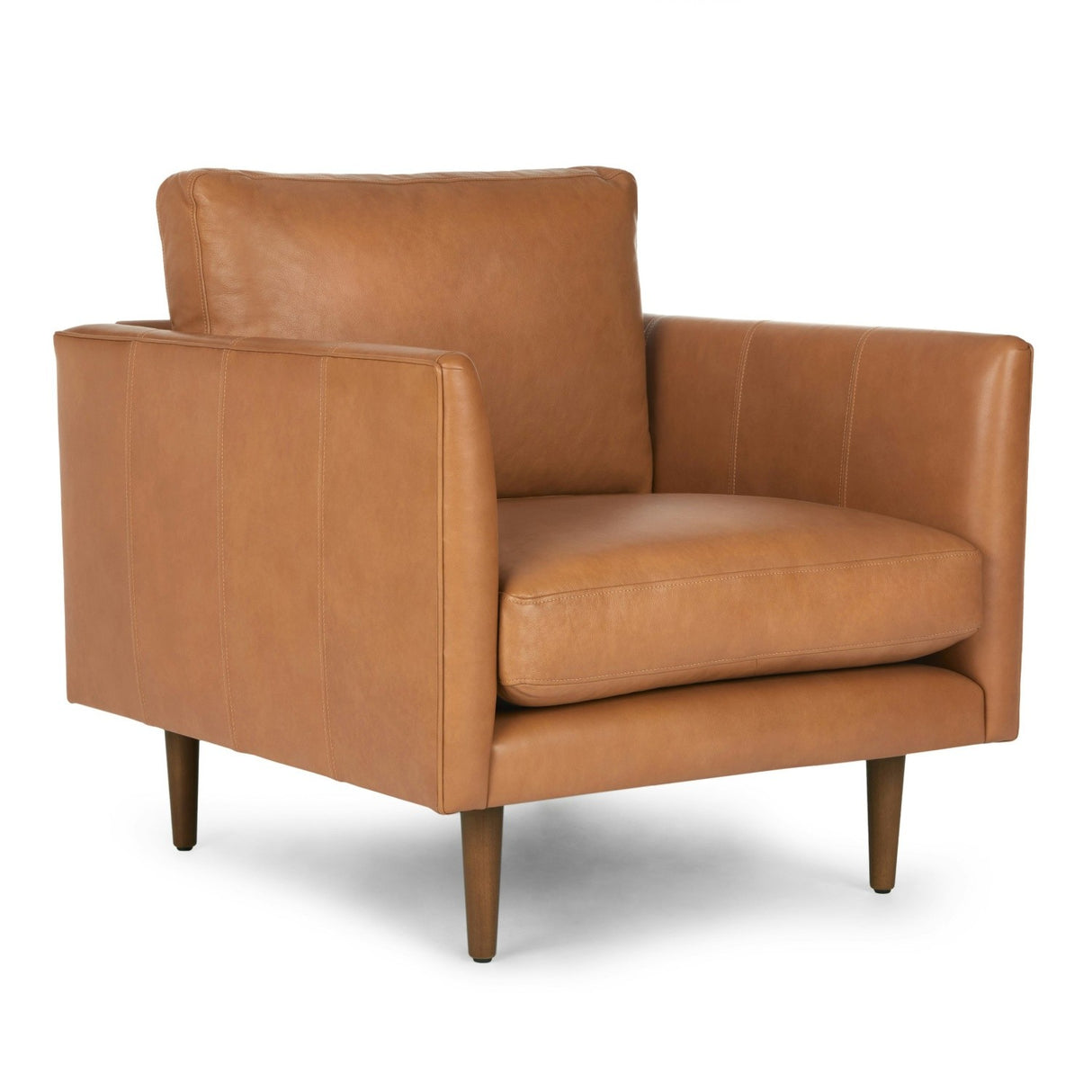 ARTICLE - Burrard 32" Leather Lounge Chair - Bella Caramel