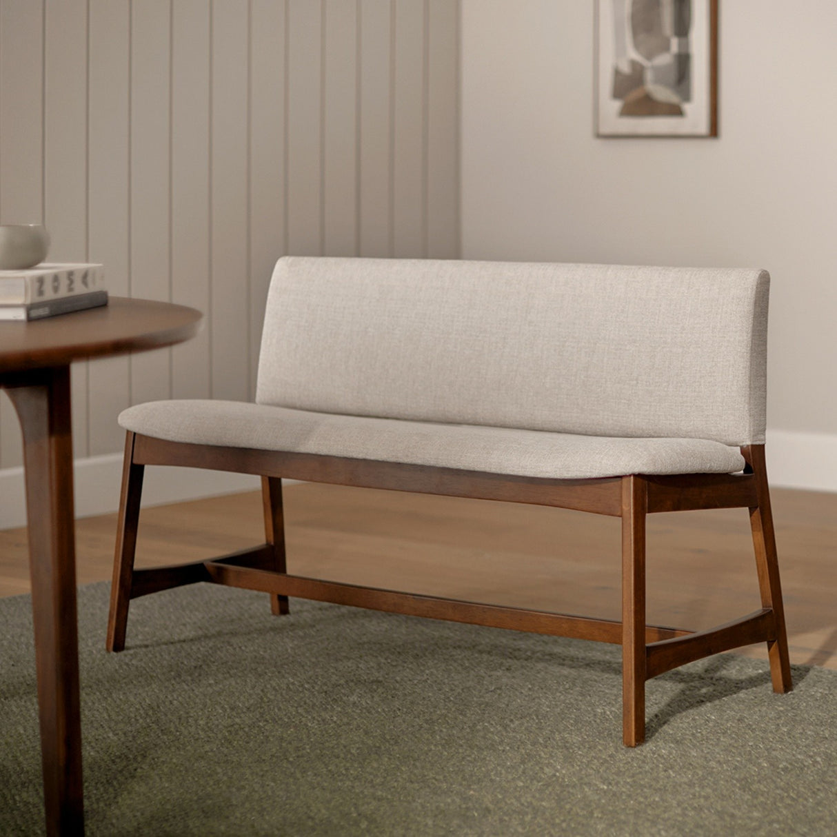 ARTICLE - Nosh 51.5" Bench - Walnut and Chalk Gray