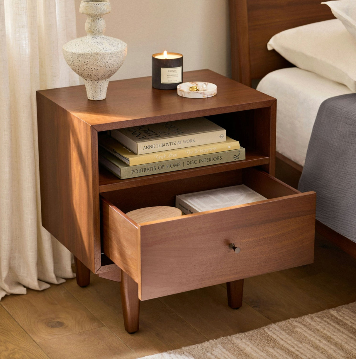 ARTICLE - Cooper 1-Drawer Nightstand (Walnut)