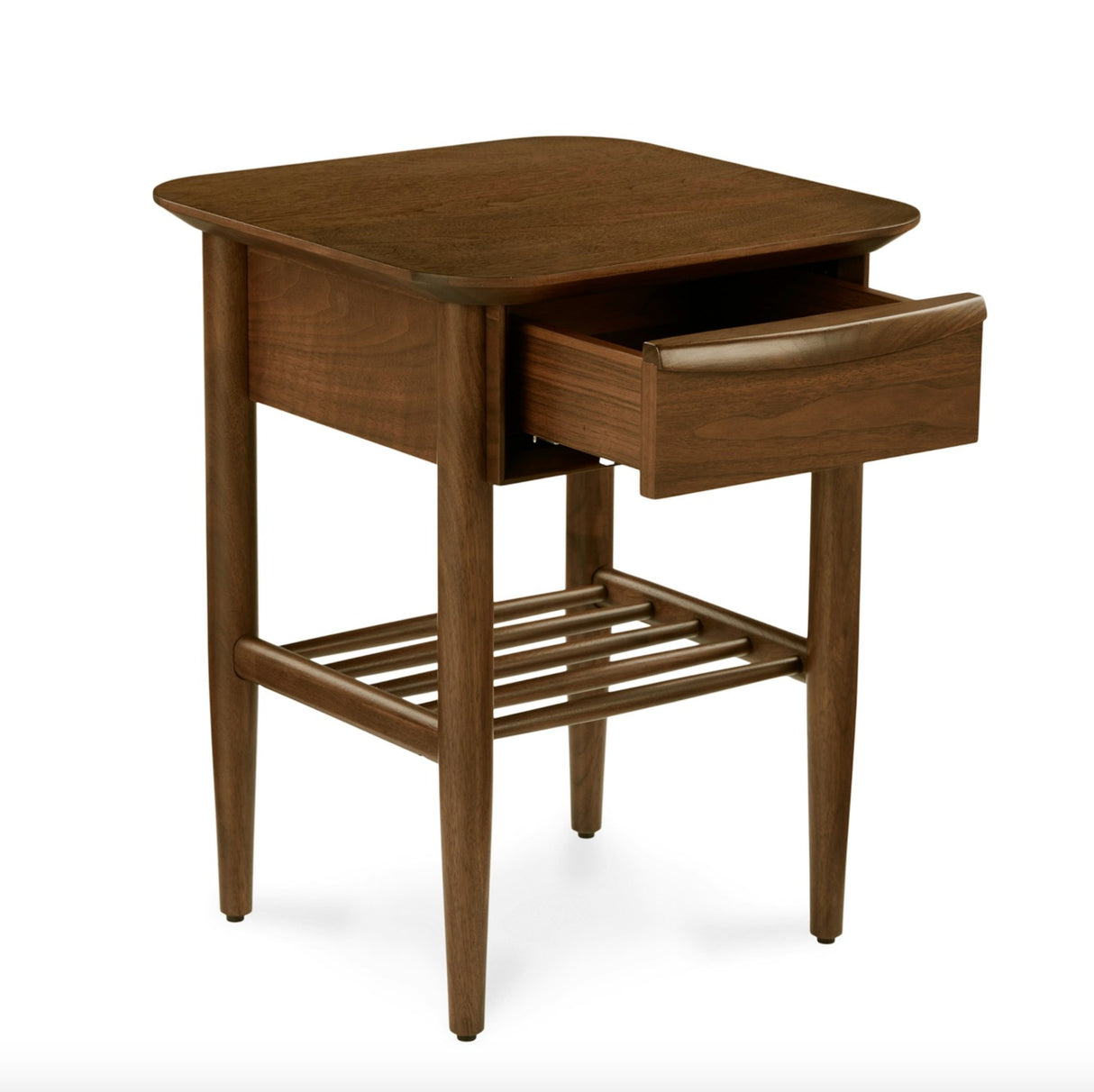 ARTICLE - Lenia Side Table w/ Storage (Walnut)