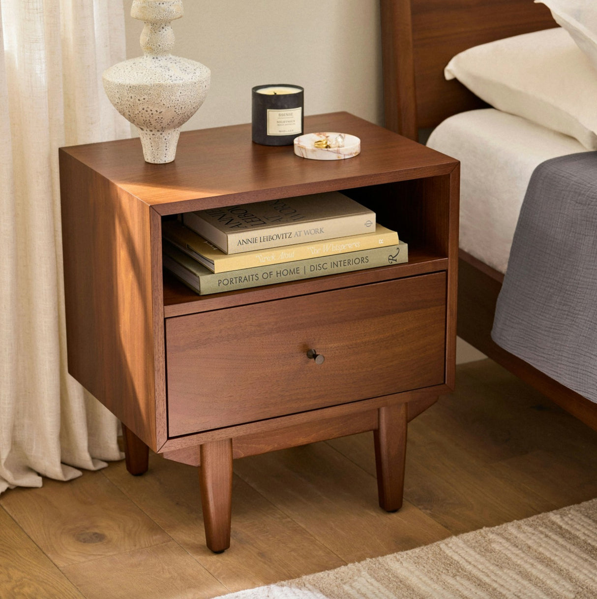 ARTICLE - Cooper 1-Drawer Nightstand (Walnut)
