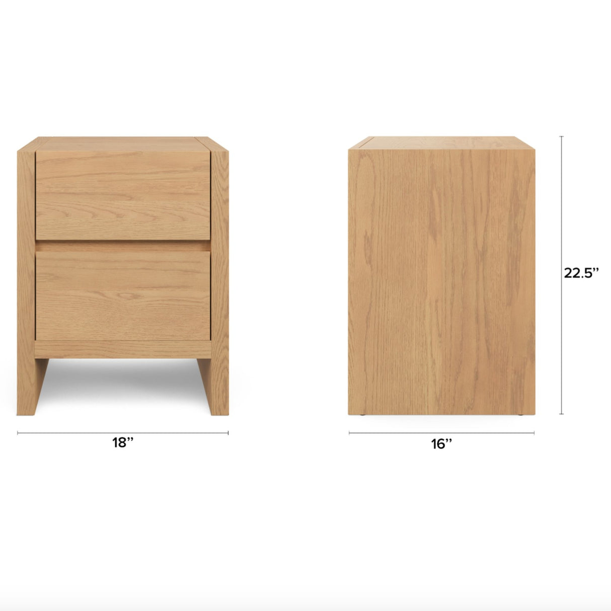 ARTICLE - Leif 2-Drawer Nightstands (White Oak)