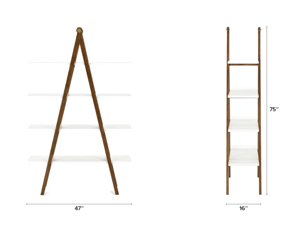 ARTICLE - Caliper Shelving Unit (White/Walnut)