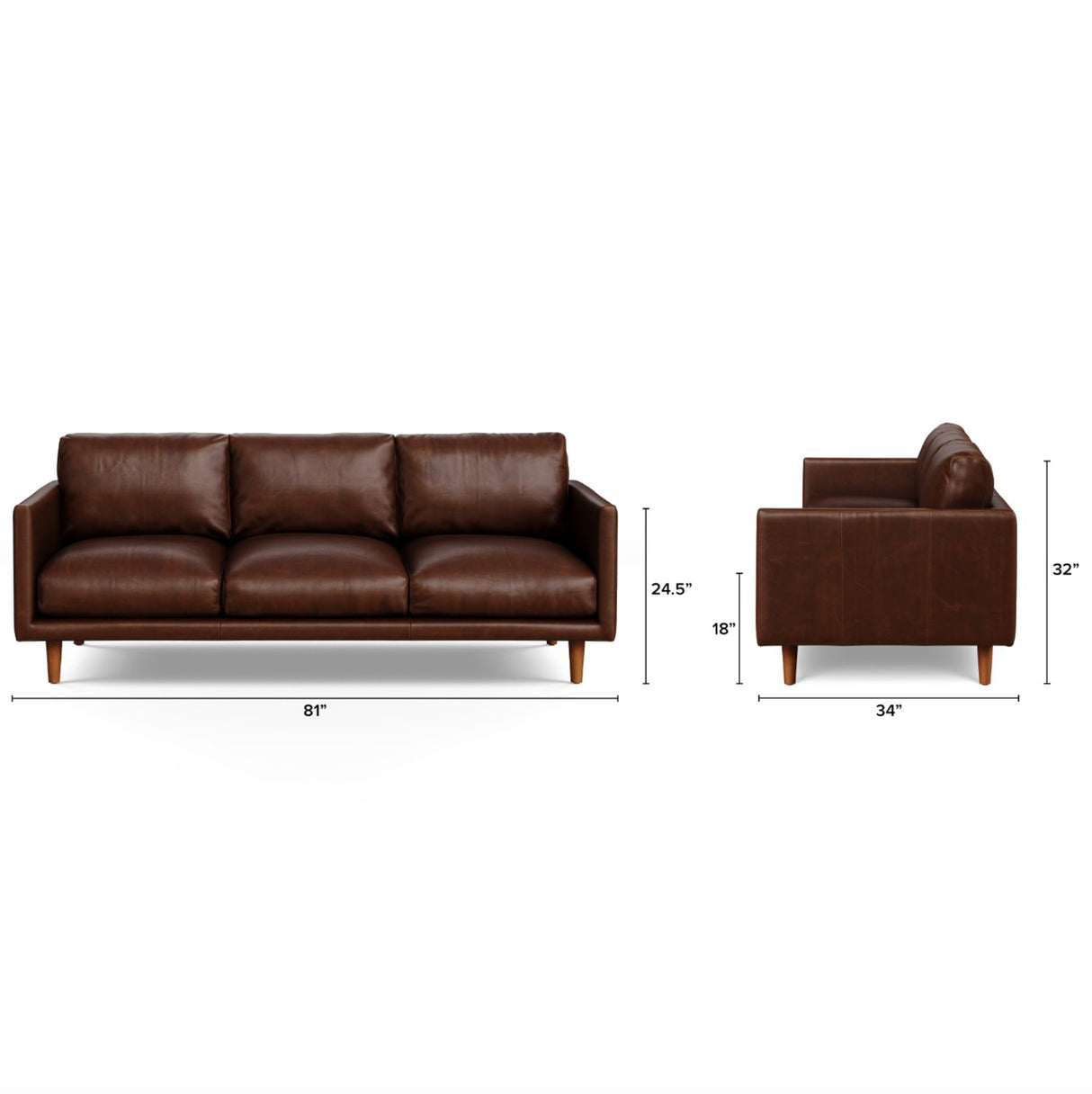 ARTICLE - Nirvana Leather Sofa (Indiana Brown)