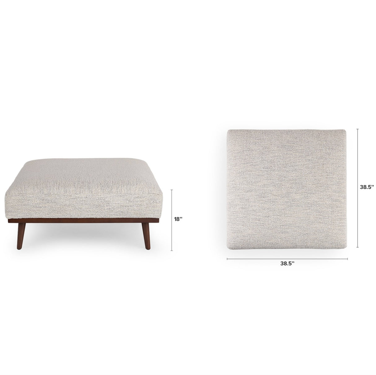 ARTICLE - Rhett Ottoman (Pepper Ivory)