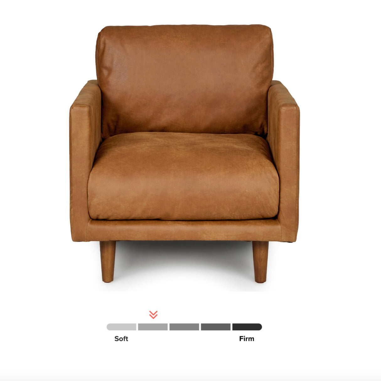 30" Genuine Leather Lounge Chair (Dakota Tan) - Pull Up A Couch