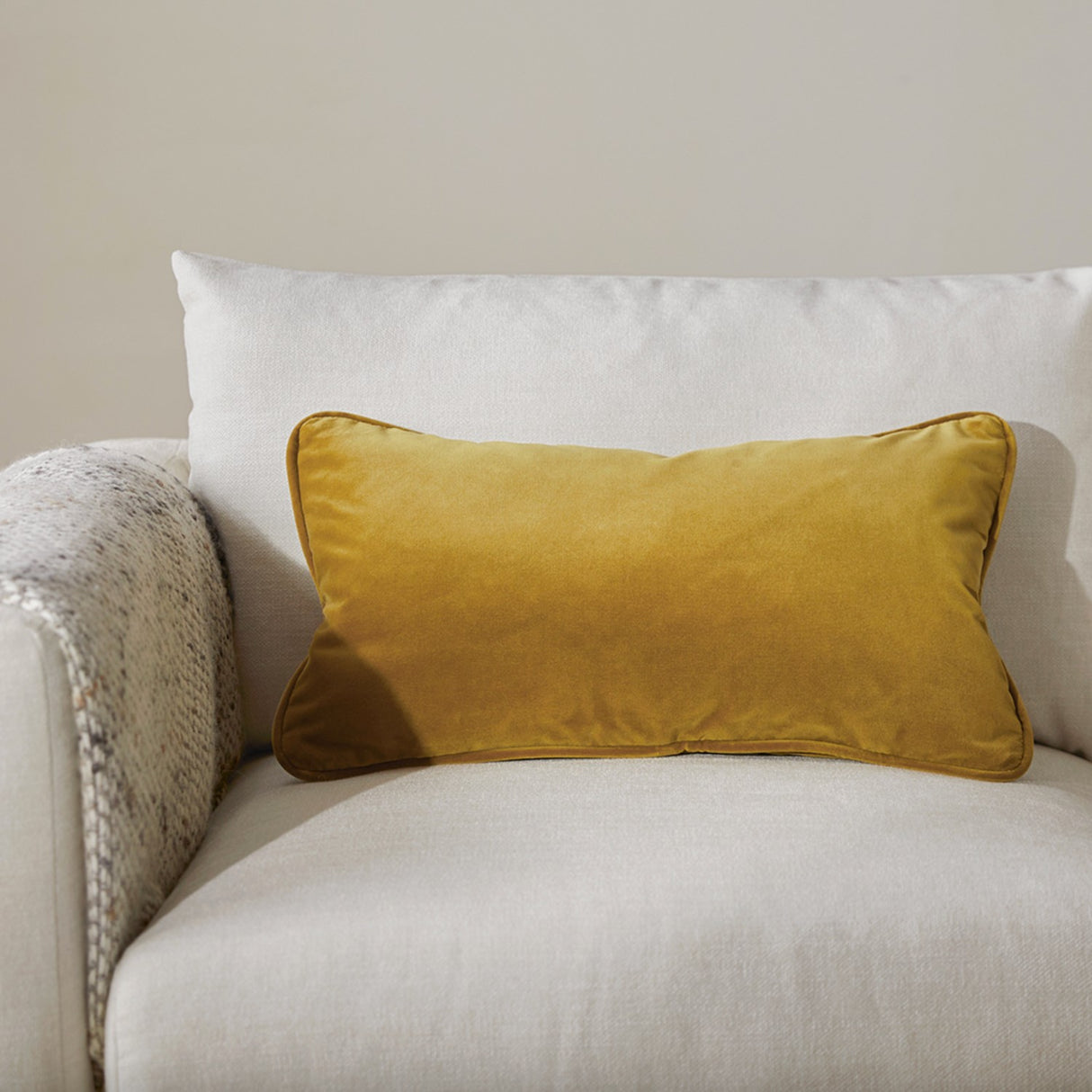 ARTICLE - Lucca Velvet Throw Pillow (Yarrow Gold)