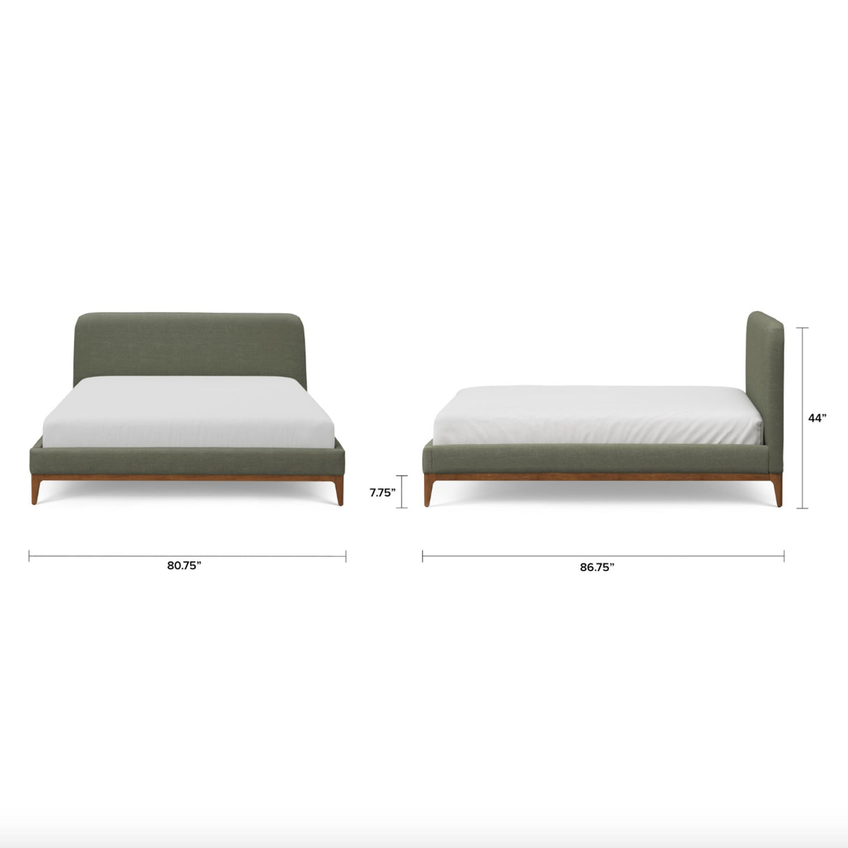 ARTICLE - Rosin King Upholstered Bed (Welsh Green)