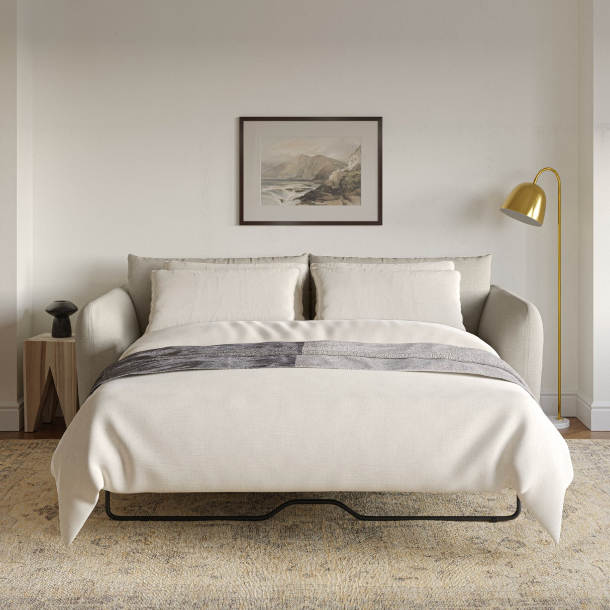 ARTICLE - Leigh Sofa Bed (Silver Ivory Performance Fabric)