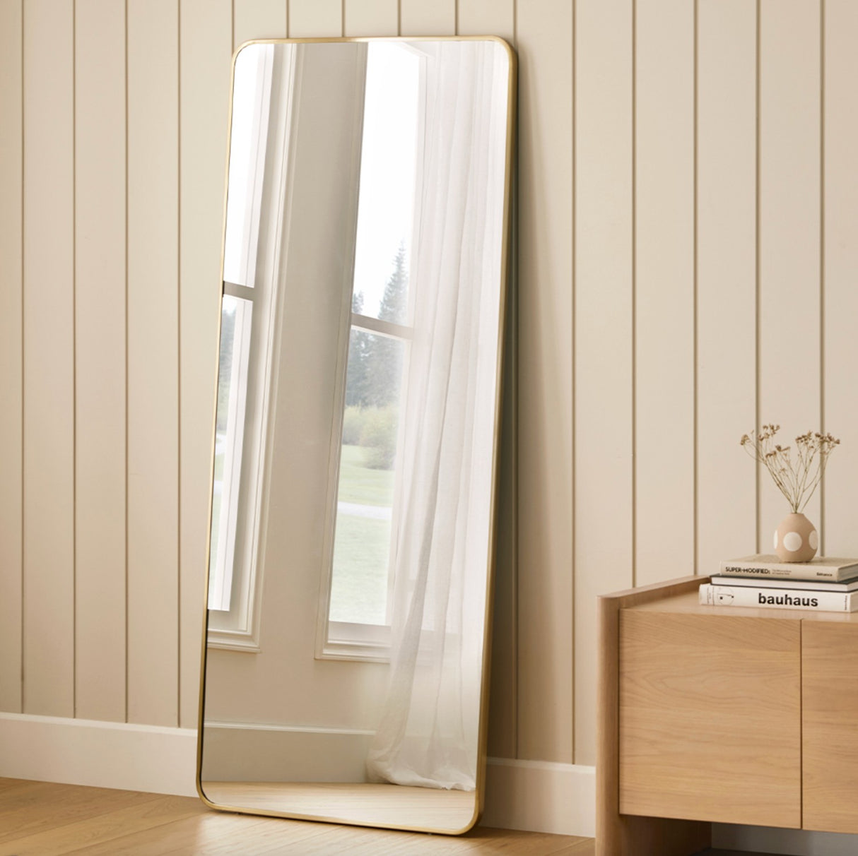 ARTICLE - Mansfield Floor Mirror (Brass)