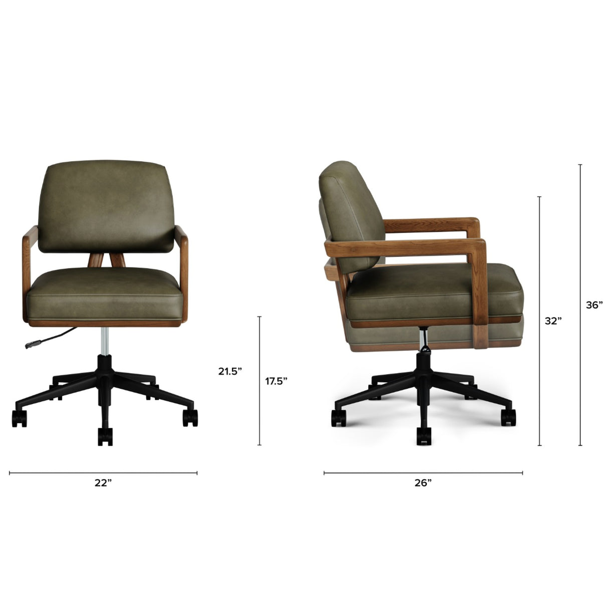 ARTICLE - Aquila Office Chair (Charme Green Leather)