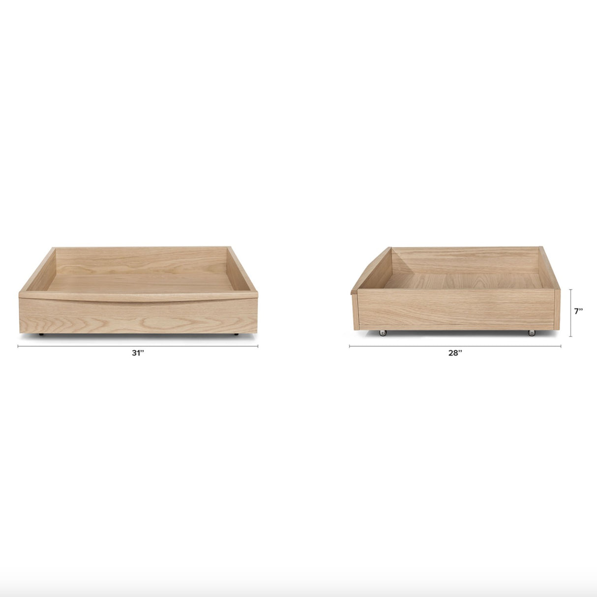 ARTICLE - Lenia Underbed Storage Set (White Oak)