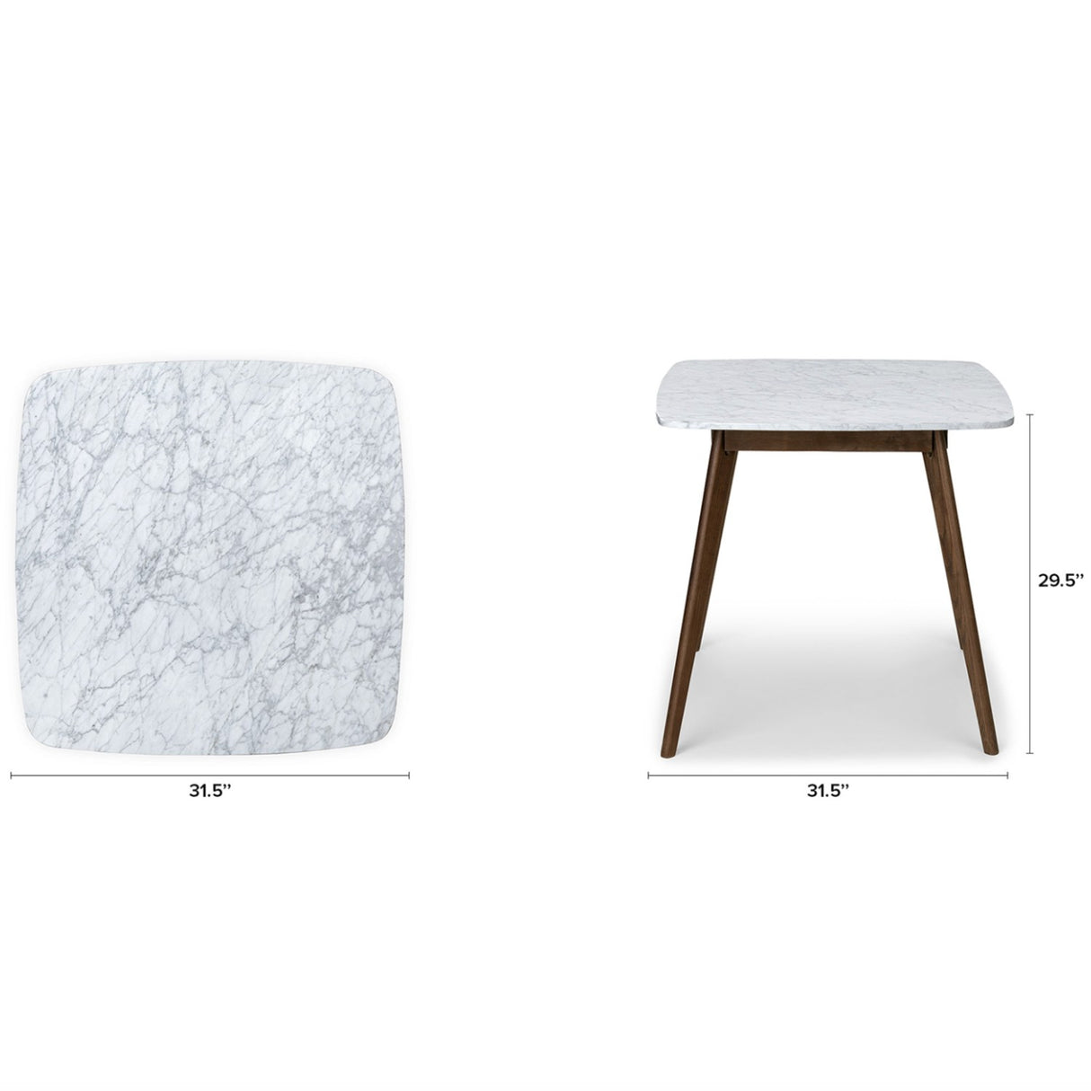 ARTICLE - Vena Cafe Table (Marble/Walnut)