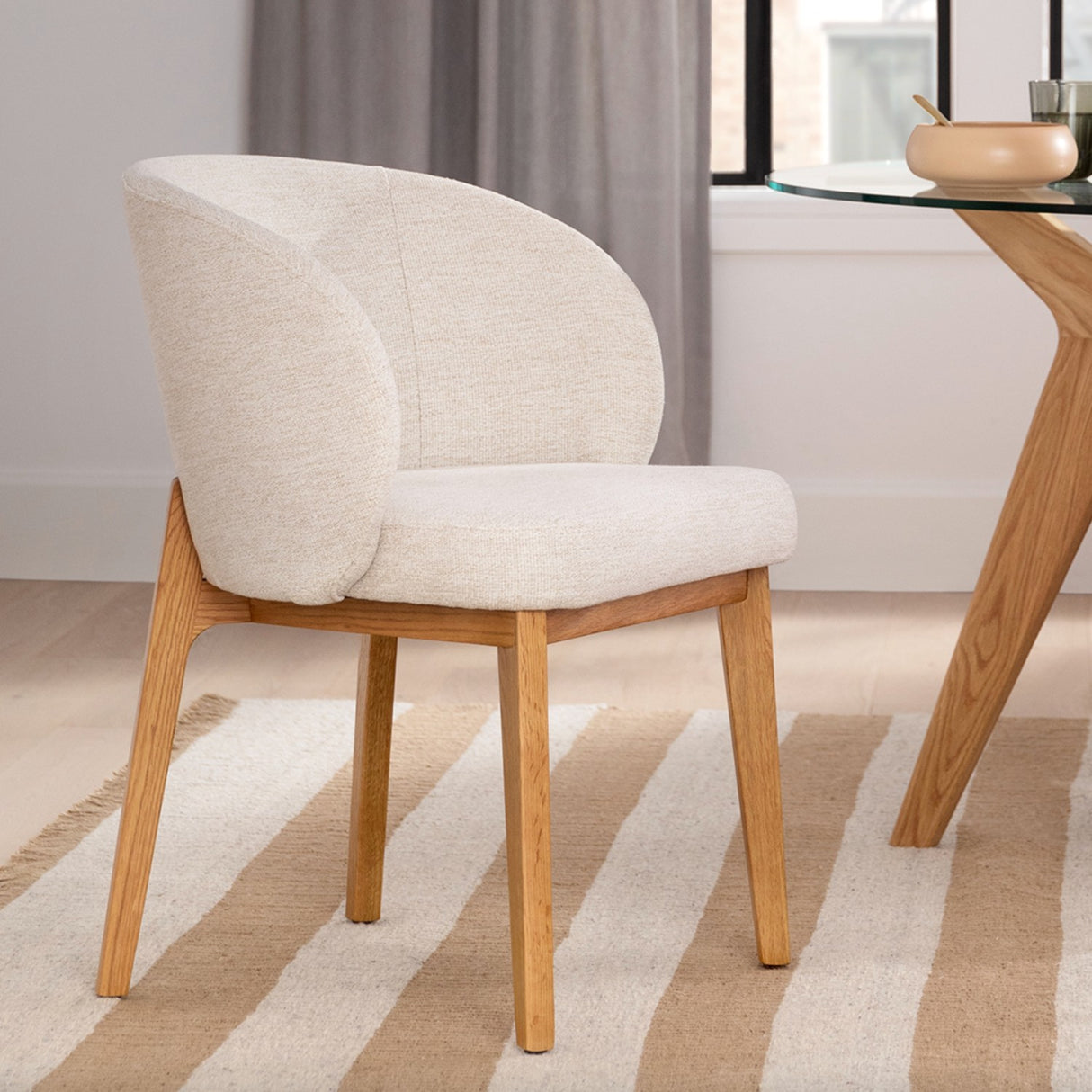 23" Dining Armchair (Camellia Ivory) - Pull Up A Couch