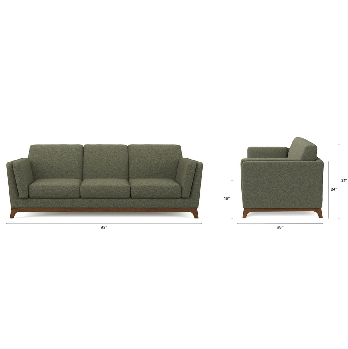 Ceni Sofa (Hemlock Green)