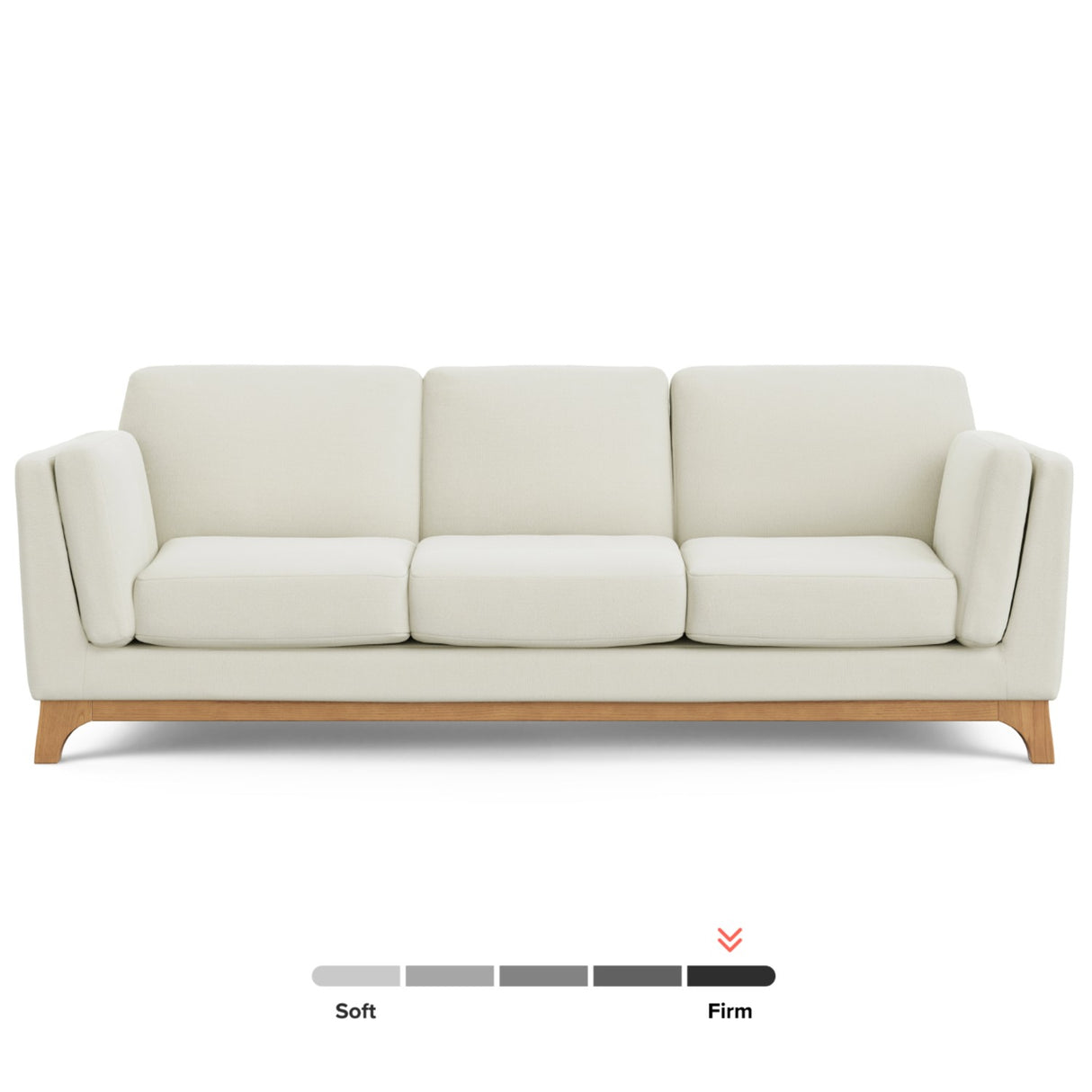 83" Sofa w/Wood Frame (Buckler Ivory) - Pull Up A Couch