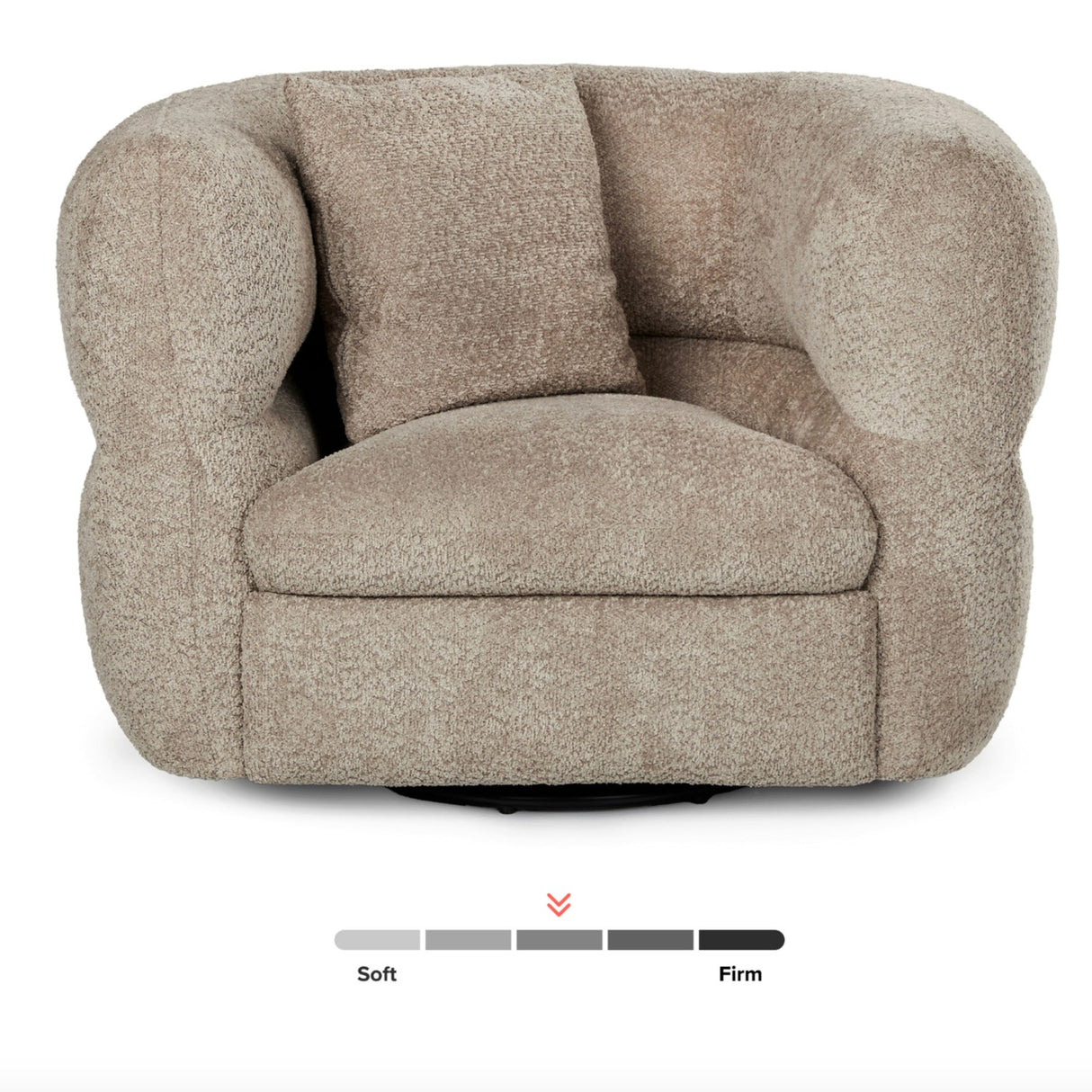 40.5" Swivel Lounge Chair (Nouna Mushroom) - Pull Up A Couch