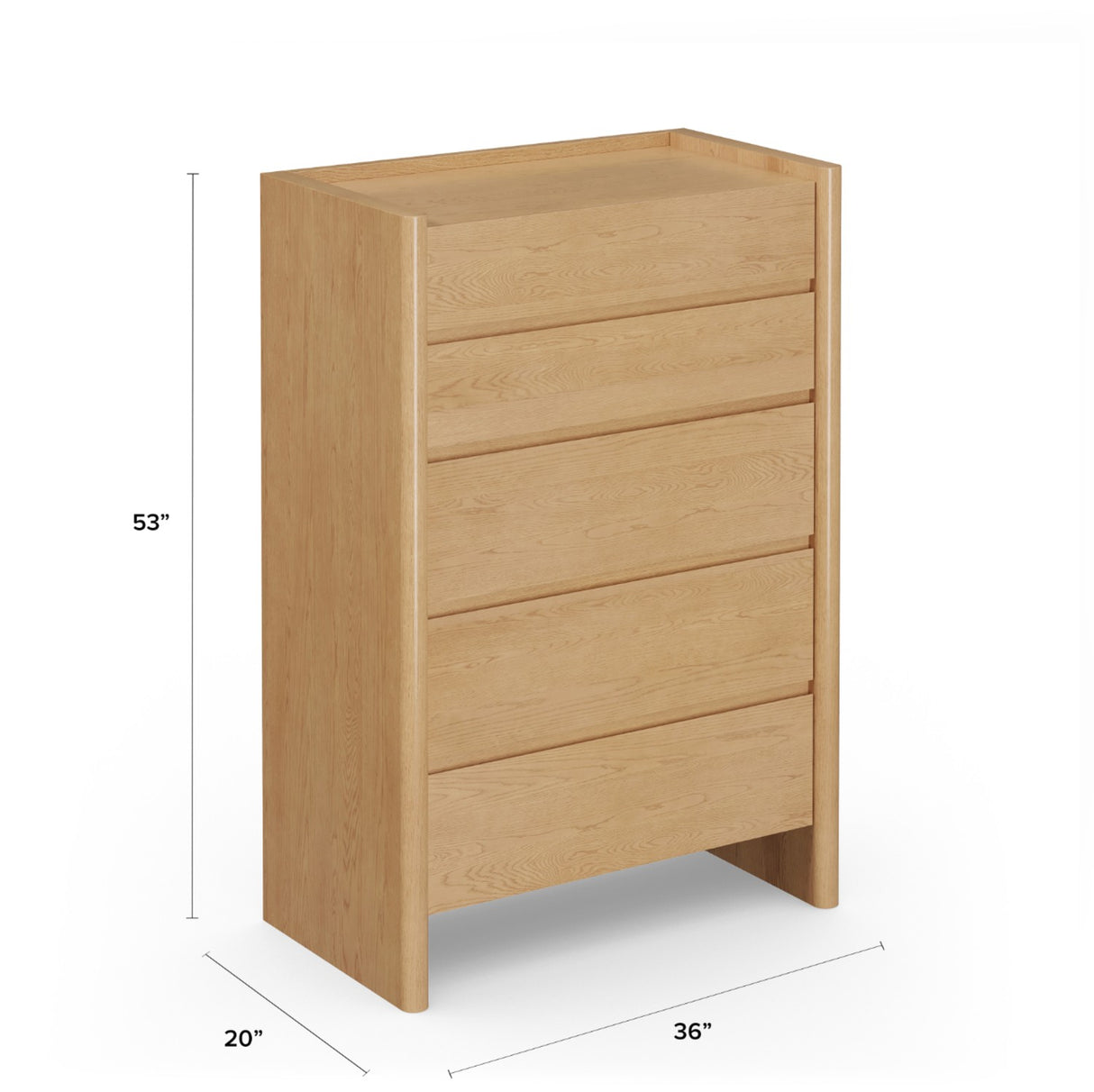 Torme 5-Drawer Chest (White Oak)