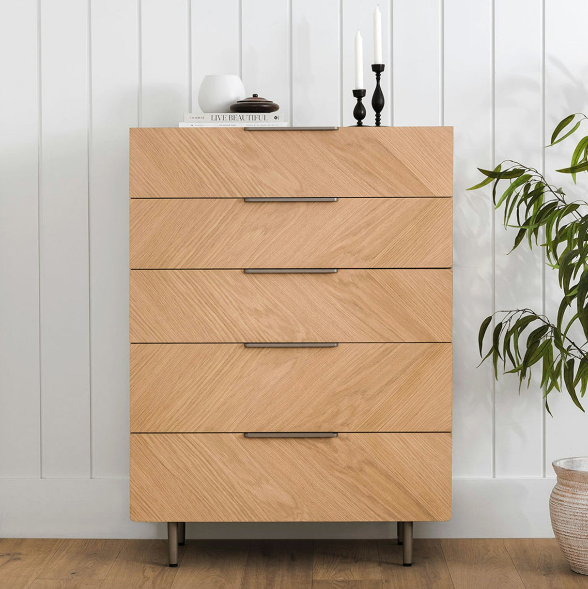 Nera 5-Drawer Chest (Oak)