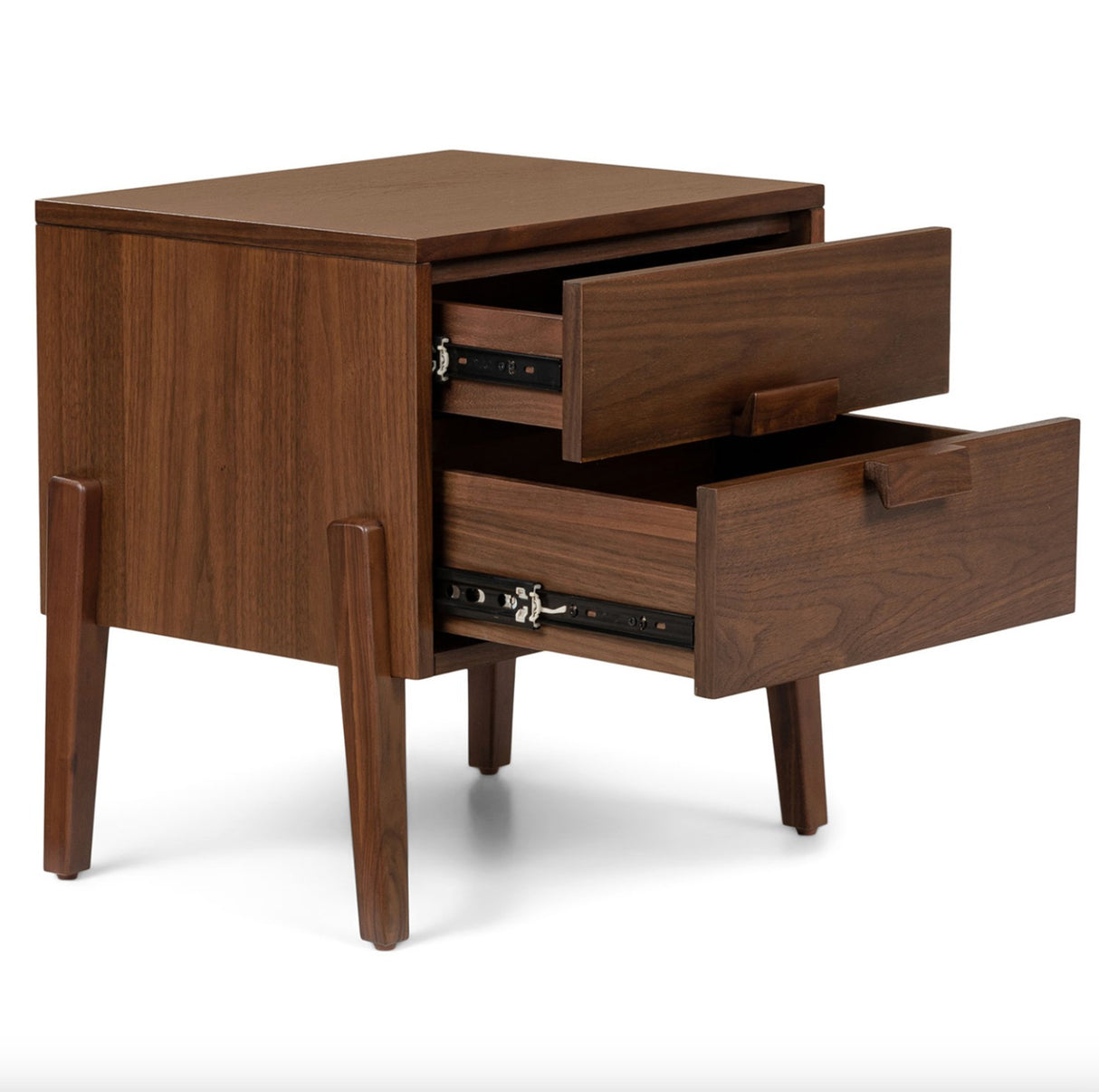 20.5" Nightstand w/ 2 Drawers (Walnut) - Pull Up A Couch